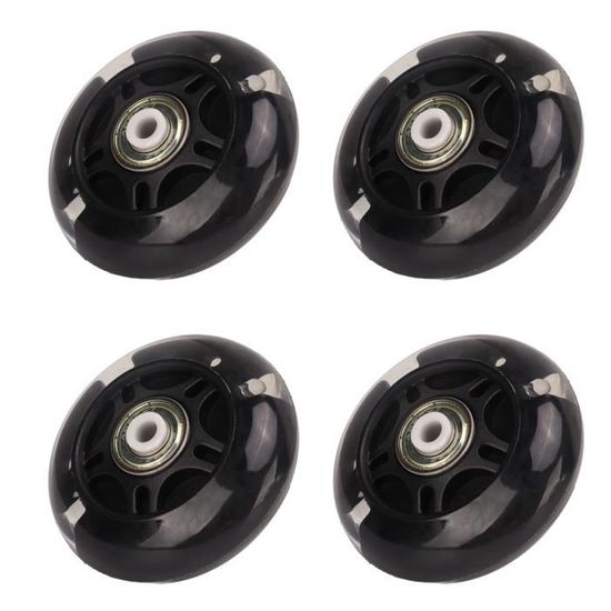 4-tlg LED Inline-Skate Räder Blinkend - PU Rollen 60-80mm Für Kinder & Jugendliche