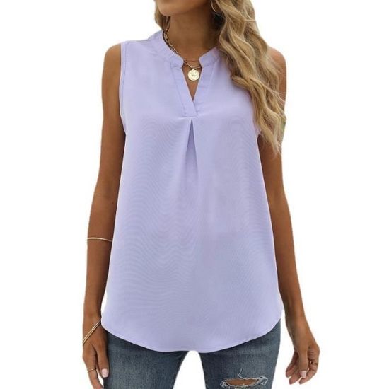 Débardeur Long En Coton Bleu Ciel À Dos Nu | Tops | FR