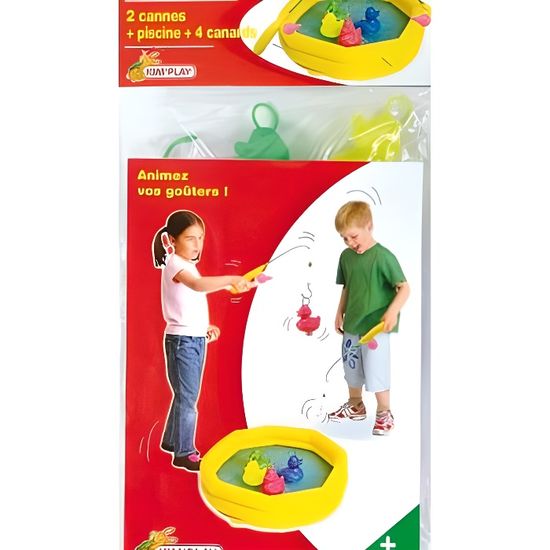 Kit Pêche Aux Canards - 6 Canards + 2 Cannes à Pêche, Jeu D'Amusement Familial