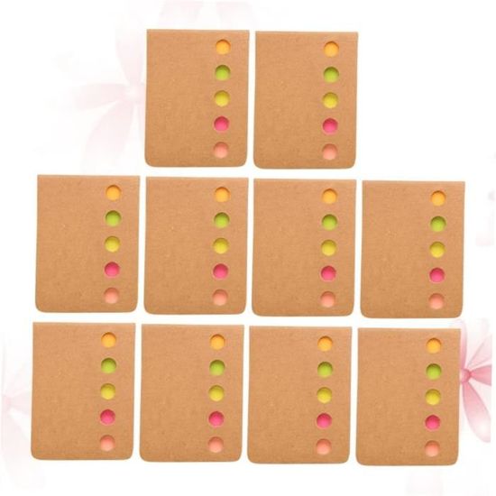 20 blocs-notes à notes autocollantes mignons et simples - 50 feuilles