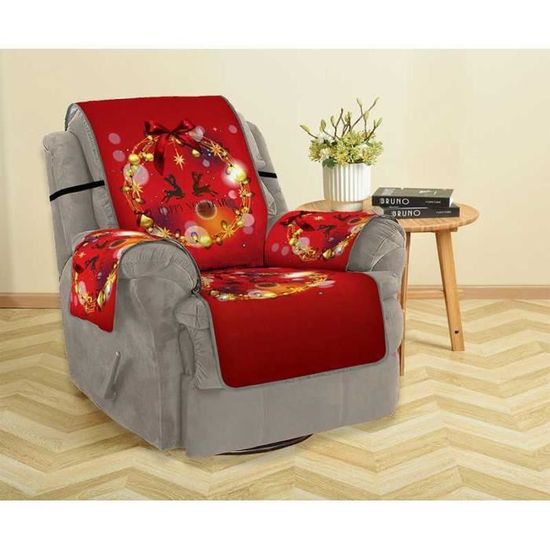 1PCS Impression de noël Housse de canapé élastique Position unique Housse de chaise Coussin de canapé - styleAD01