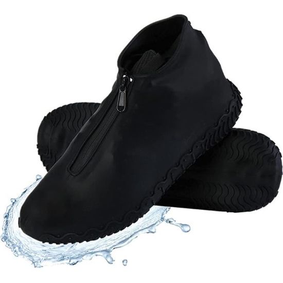 Couvre-chaussures unisexe en Silicone, imperméable, réutilisable, antidérapant, contre la pluie - Bleu