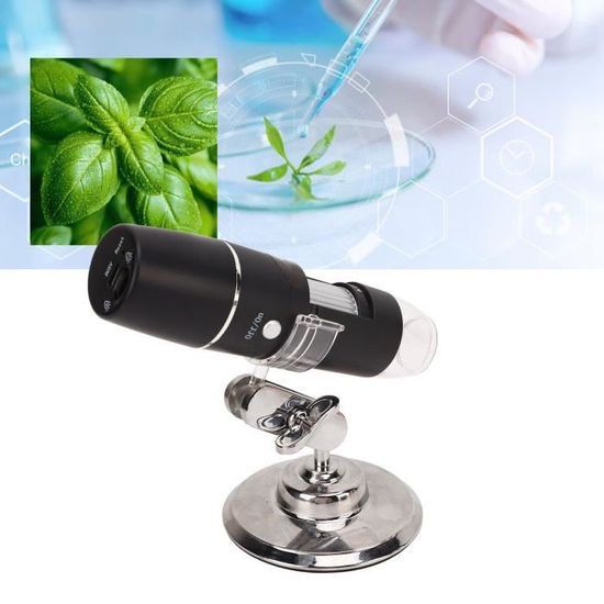 Microscope Numérique Portable Grossissement 1000X écran IPS De 2 Pouces Connexion USB Avec 8 LED Réglables Idéal Pour Les étudiants Adultes Observation Sur Le Terrain