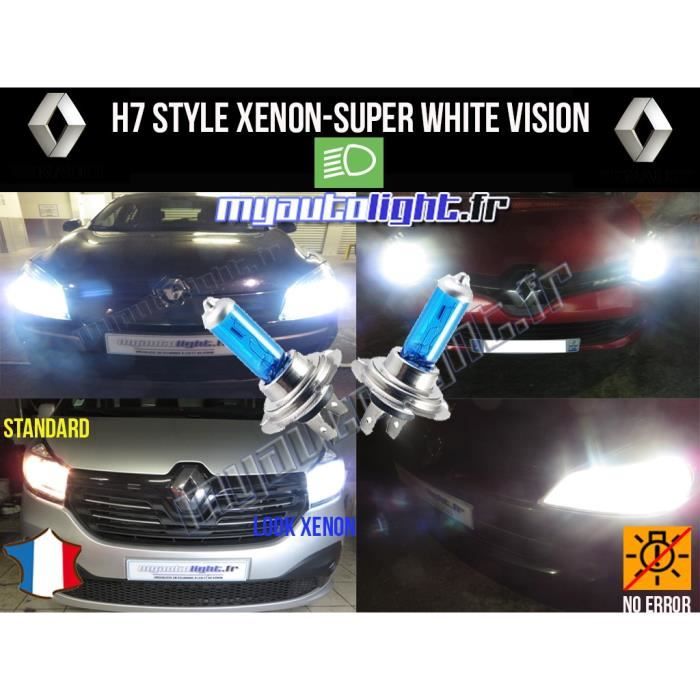 Ampoules H7 Blanc Look Xénon - Renault Megane III Coupe