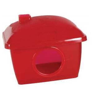 Maison Hamster Plastique Rouge