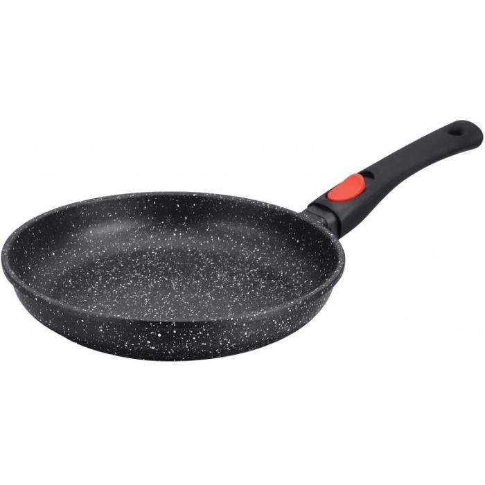 Poêle effet pierre 28 cm SHEPLER avec manche amovible
