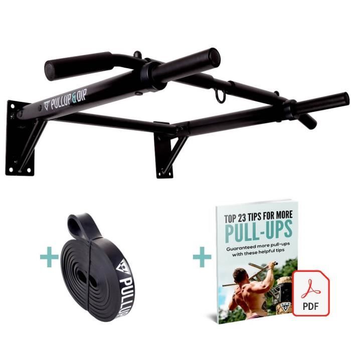 PULLUP & DIP Barre de Traction Murale Avec Bande de Traction et Vis