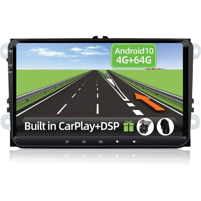 YUNTX Android 10 Autoradio pour VW Passat/Golf/Skoda/Seat -4G+64G-[Built in CarPlay/Android Auto/DSP]- GPS 2 Din - 8 Core - G