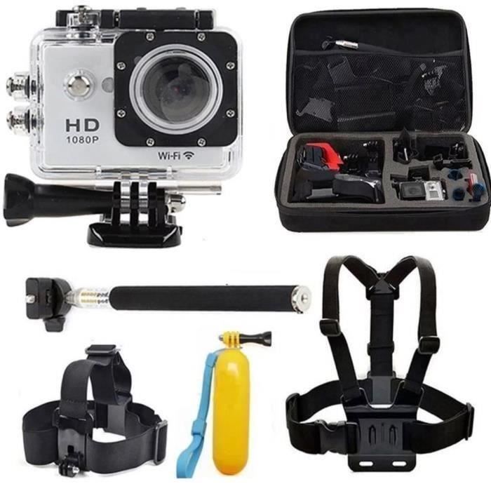 2.0 - LCD WIFI 1080P Sport Pro Action Caméra 30M étanche Bike Helmet CAM DVR + Tête Poitrine Accessoire MN66