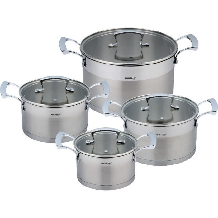8 pièces ENSEMBLE POTS MARMITES FAITOUTS KH-1202