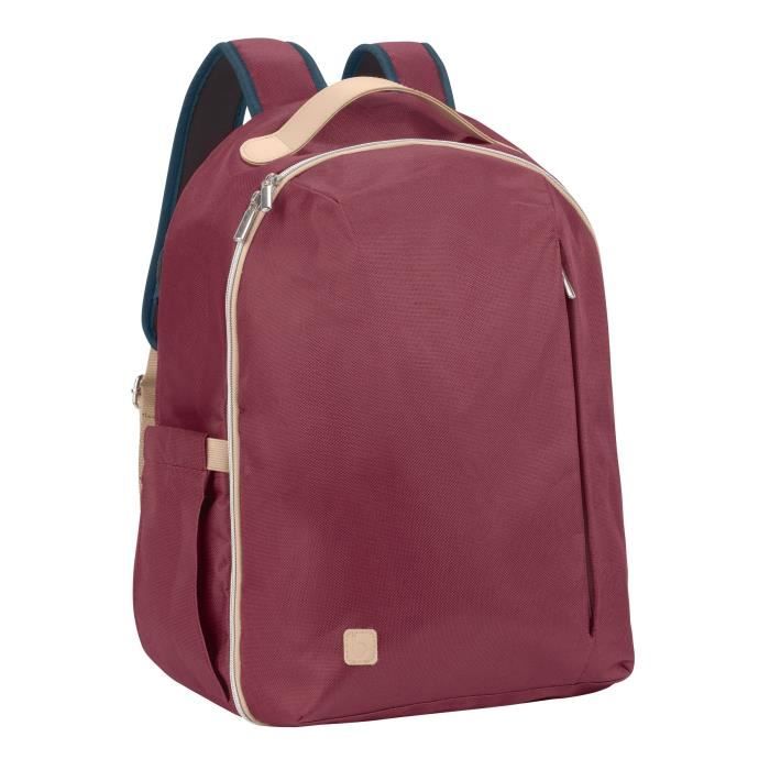 Sac à langer Le Pyla, avec grande poche isotherme - Matelas à langer inclus - Burgundy
