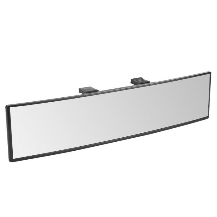 Cikonielf Rétroviseur grand angle Rétroviseur Incurvé 300mm Miroir de Recul Intérieur Convexe à Clip Accessoires de Voiture de