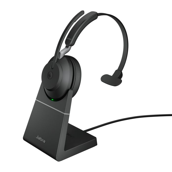 Casque Jabra Evolve2 65 - USB-C MS Teams Mono avec support de charge - Noir