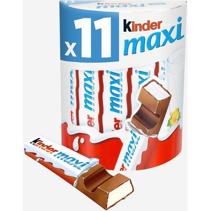 KINDER : Maxi - Barres au chocolat au lait 11 x 21 g