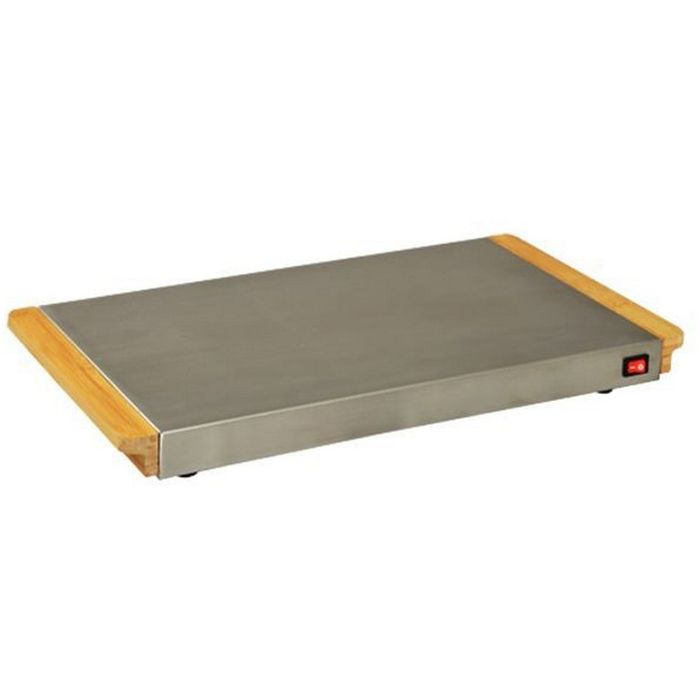 KITCHEN CHEF KCCHWA2SD Chauffe plat électrique - Bois/Inox