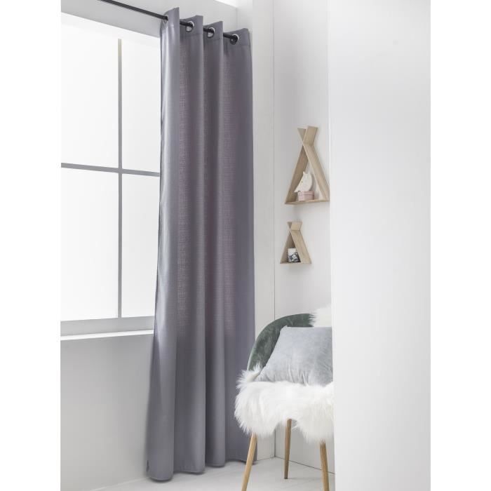 TODAY Rideau isolant STOCKHOLM QUARTZ 140x240 cm gris