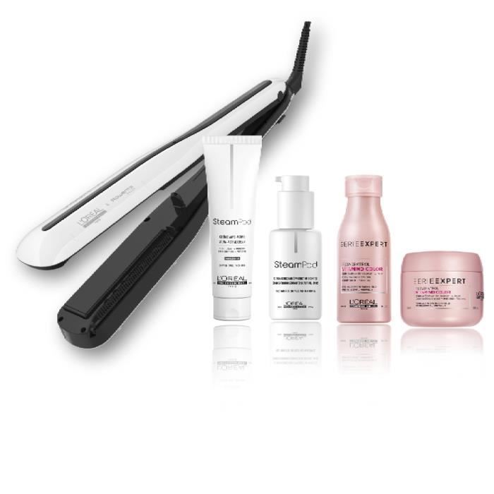L’Oréal Steampod Lisseur 3.0 Cheveux epais Crème 150ml + Sérum 50ml + Shampoing Vitamino Color 100ml + Masque Vitamino Color 75ml