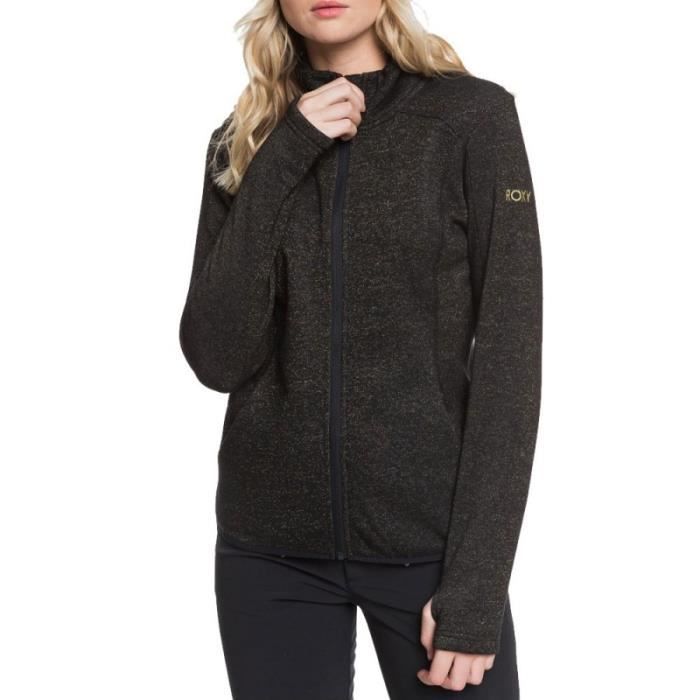 Sweat zippé noir femme Roxy Harmony Shimmer