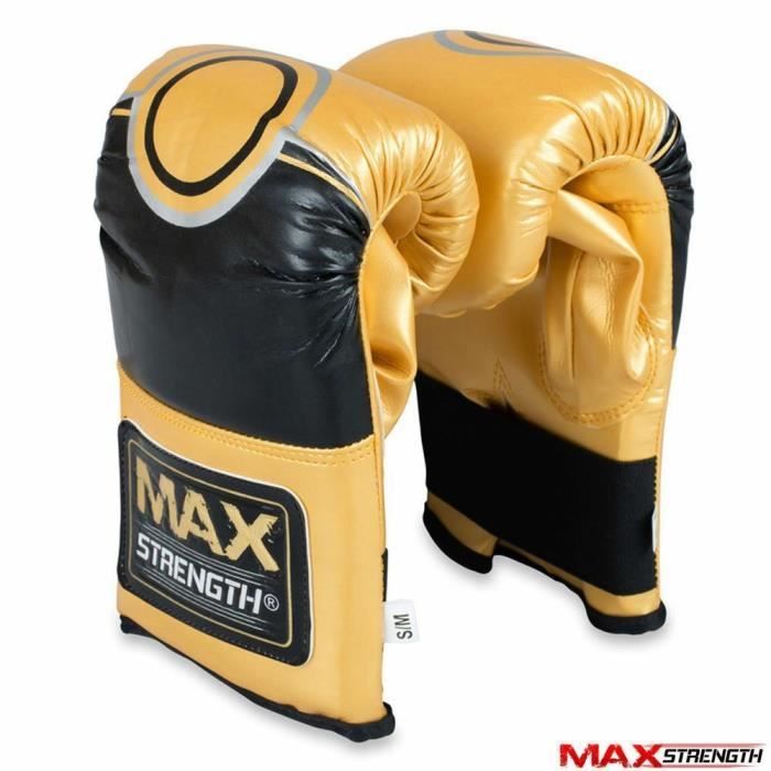 MAXSTRENGTH Pro Gants de sac pour boxe MMA UFC Muay Thai Entraînement Grappling Punching Sac lourd