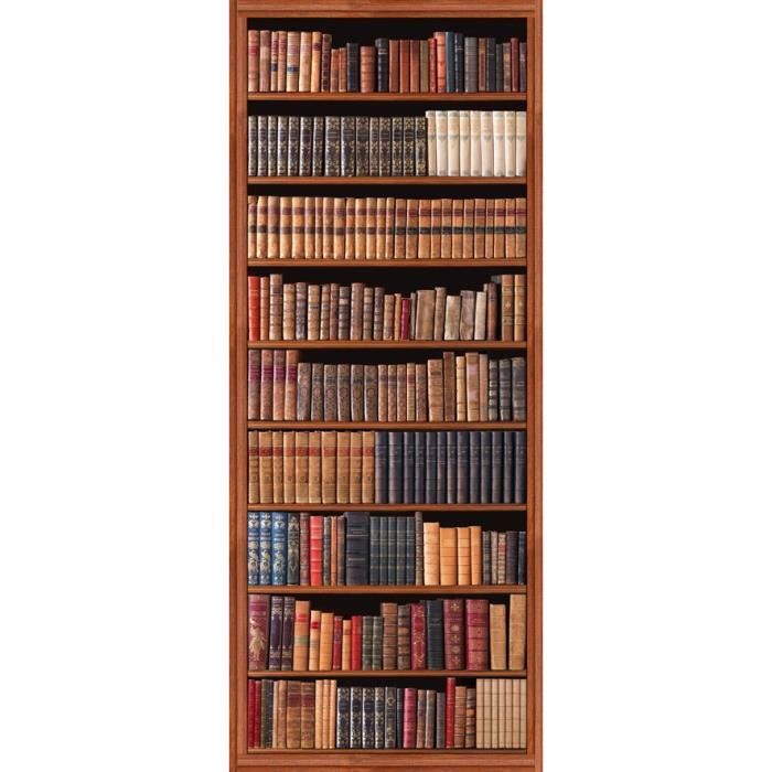 Sticker Adhésif de porte Ondoor Biblio ancienne - 204 x 83 cm