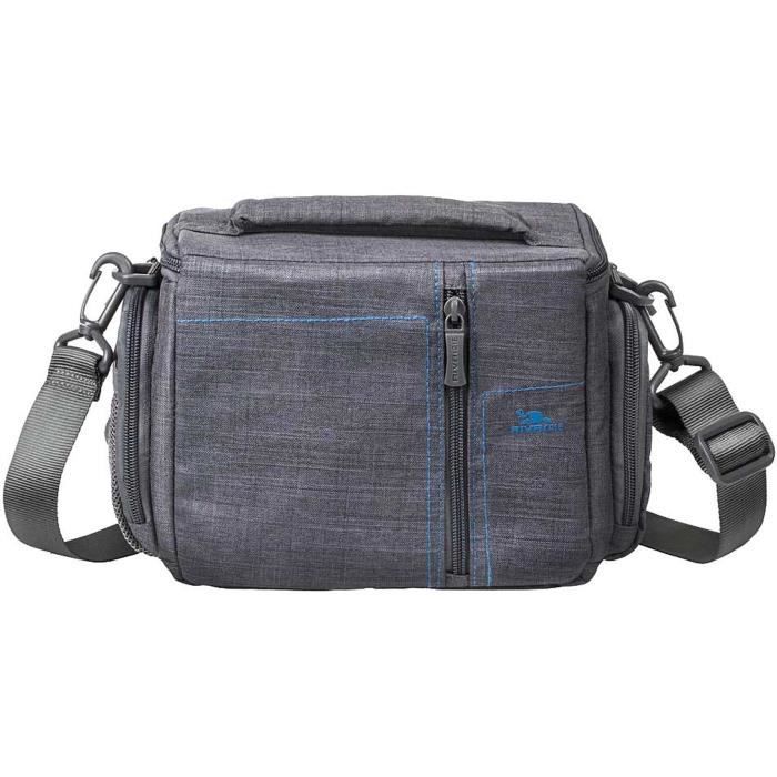 Riva 7502 Sac à bandoulière en tissu pour appareils photo numériques Reflex - Gris
