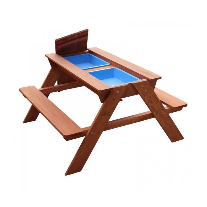 AXI Dave Table Sable et Eau / pique nique en Bois | Table d’eau avec Couvercle & boîtes de rangement | Table de Jeu Enfant à Eau