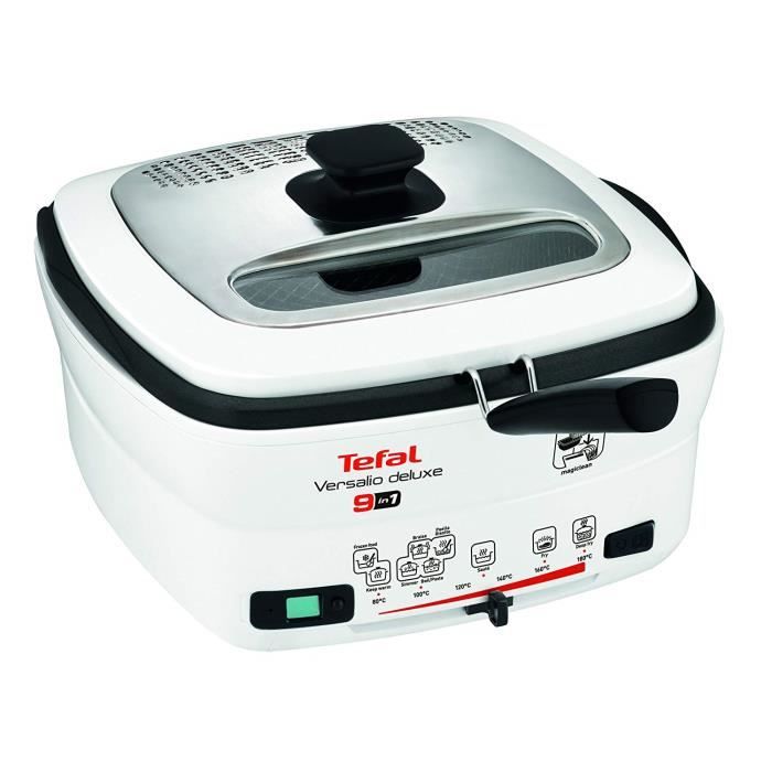 friteuse électrique 2L de 1,3KG 1600W gris blanc noir