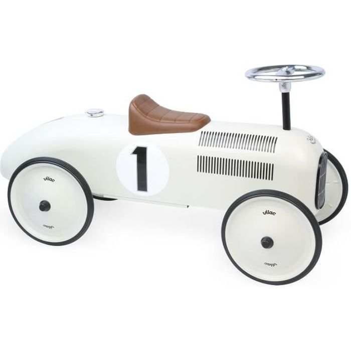 VILAC - Porteur voiture vintage blanc crème