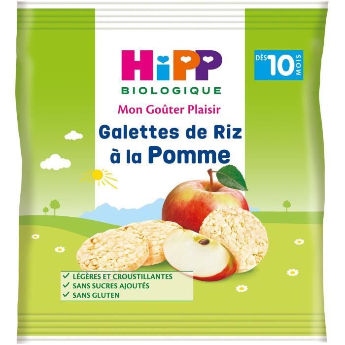 Hipp Bio Mon Goûter Plaisir Galettes de Riz à la Pomme +10m 30g