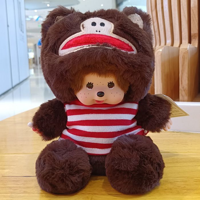 Sekiguchi Monchhichi Super Papa – Peluche Père Et Bébé Singe Trop Mignonne, Cadeau Idéal Pour Les Fans, 20 Cm En Peluche Toute Douce
