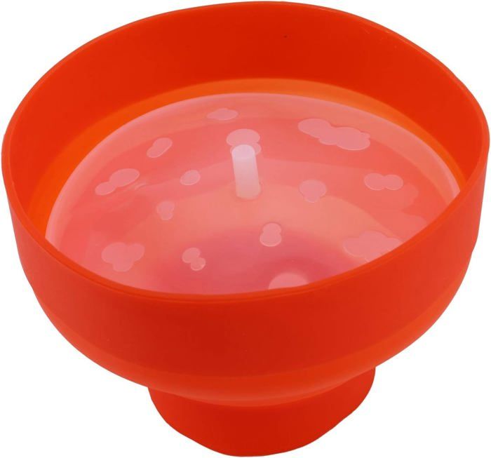 Bol à Popcorn Pliable En Silicone Avec Couvercle Et Poignées Pour Micro