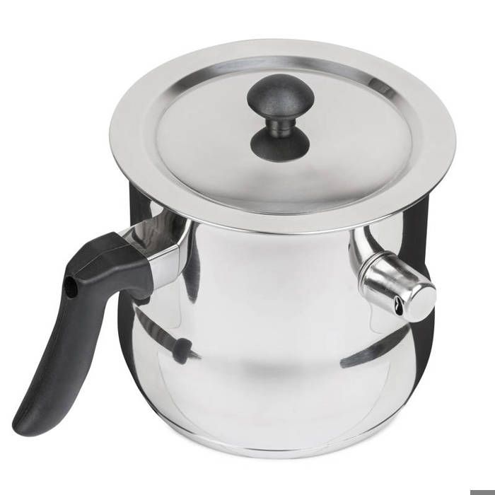Casserole à Lait Avec Sifflet 2L En Acier Inoxydable - Marmite à Sauce Induction Compatible
