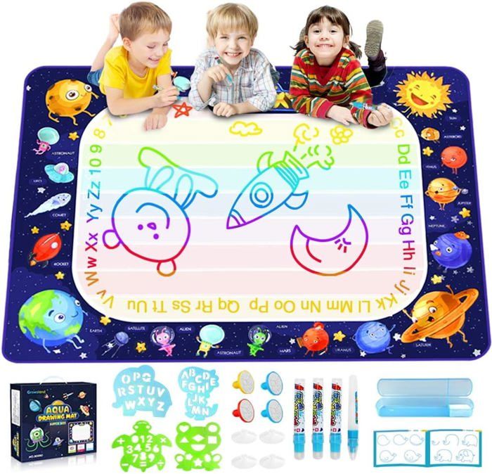 WHOLESGB 9PCS Remplacement d'eau Doodle Peinture Stylos,Aqua Drawing avec Pinceau, pochoirs Apprendre à Dessiner des Livres pour Livre de l'eau Mat