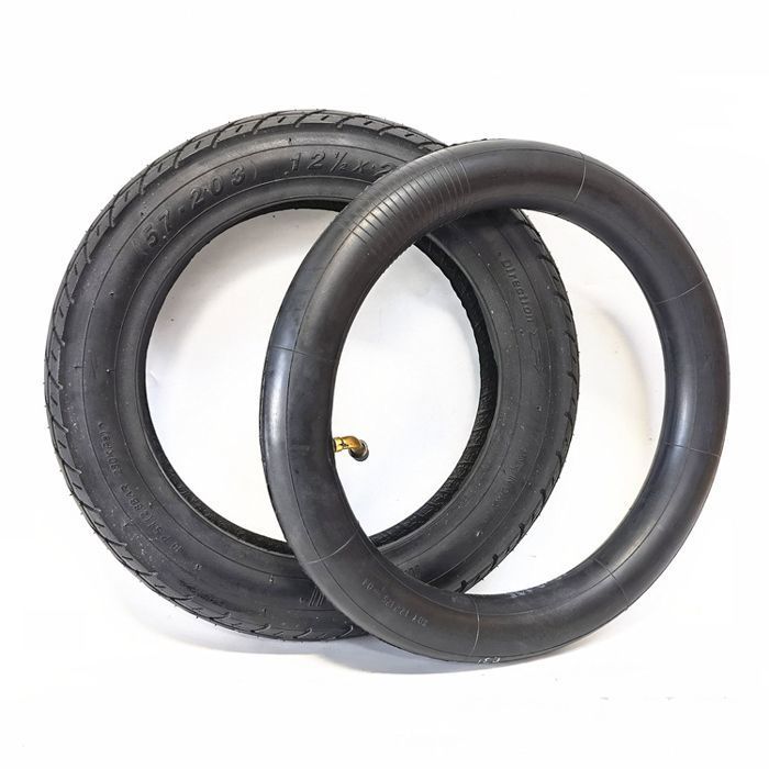 12 Pouces vélo Enfan Pneu 12 1/2x2 1/4 (57-203)Lot de 2 Pneu et Chambres à air