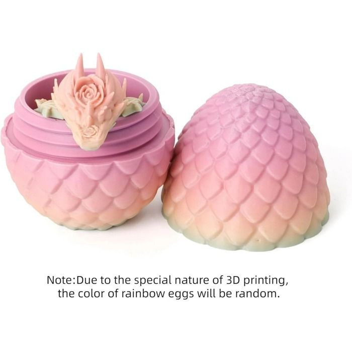 Comparer les prix de Œuf de dragon imprimé en 3D avec dragon à l'intérieur, œuf de Pâques entièrement articulé, jouet en cristal, cadeau coloré po A110