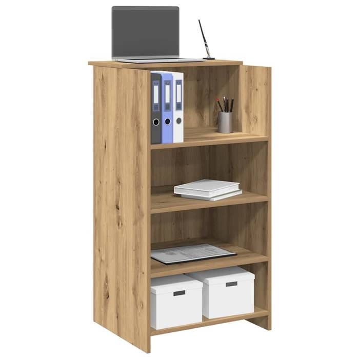 vidaXL Bureau réception chêne artisanal 55x50x1035 cm bois ingénierie comptoir de réception réception de salon comptoir 859023