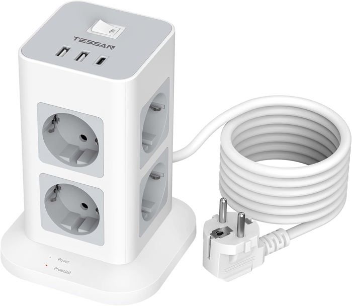 Adaptateur Coudé 90° Figure 8 IEC 320 C7 Vers C8 - Noir - Pour Téléviseurs Et Appareils Électroniques - Rallonge Angled