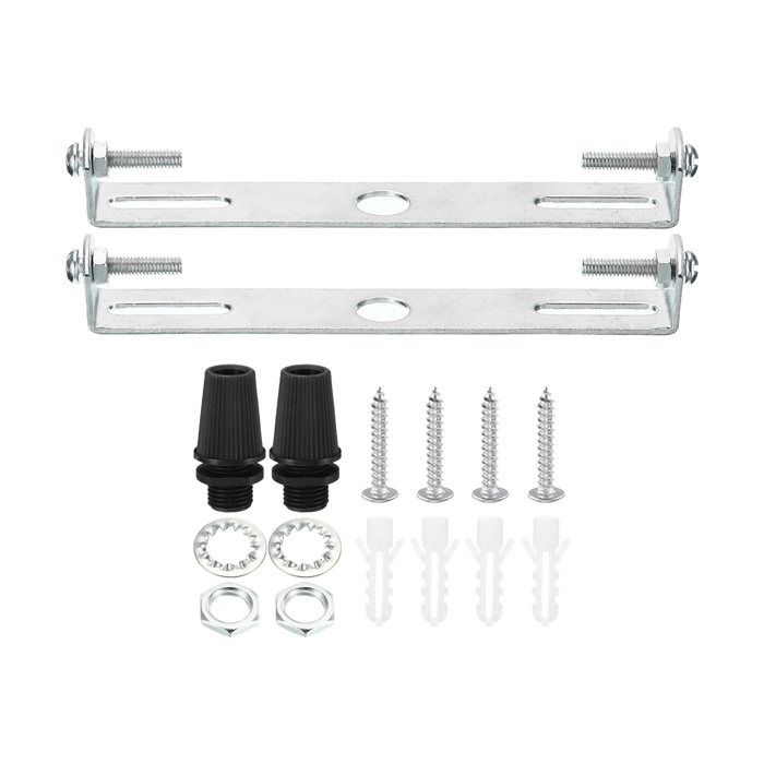 Support de fixation pour luminaires SOURCING MAP 2 Kits 115mm Plaque plafonnier Universel Acier pour Suspension murale Maison bureau