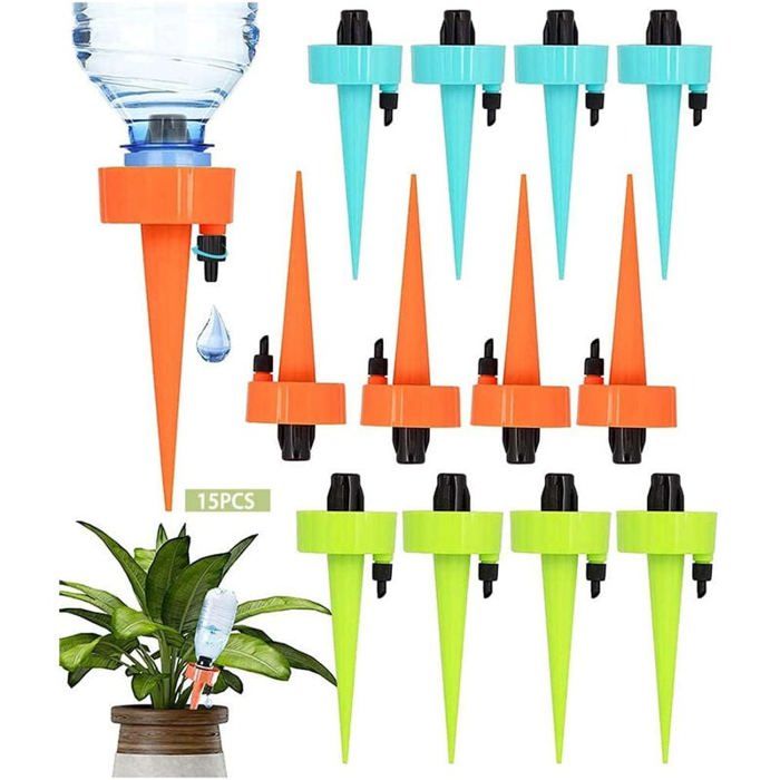 Lot De 18 Arroseurs Goutte à Goutte Réglables Pour Plantes - Compatible Bouteilles D'eau - Pour Intérieur/extérieur