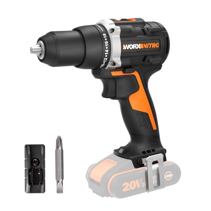 Perceuse Visseuse sans Fil WORX WX102 Brushless 20V Compacte 60Nm LED