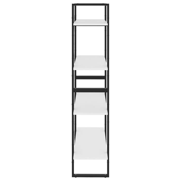 Cabinet de Livre SOLOMOON CHIC Bibliothèque à 4 niveaux - Pour salon/bureau - Blanc 80x30x140 cm bois dingénierie BB871