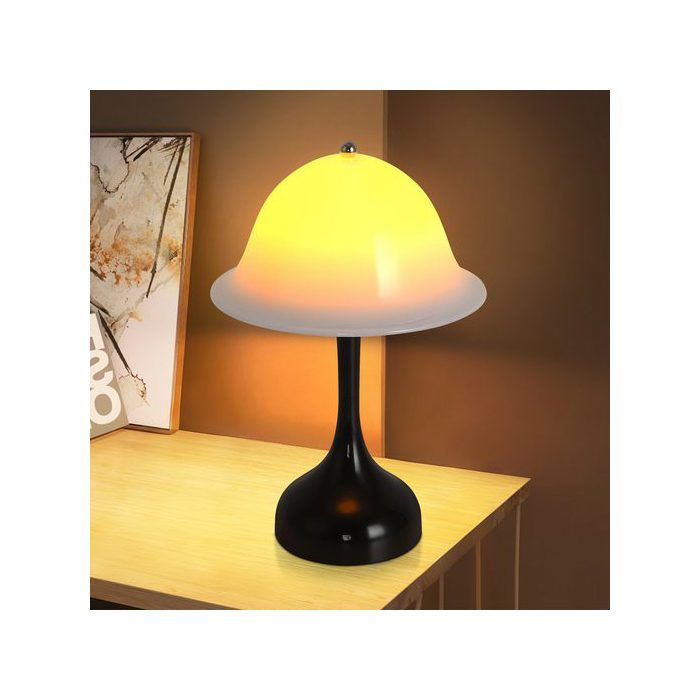Lampe de table LED Nettlife veilleuse sans fil 3 couleurs intensité réglable commande tactile noire