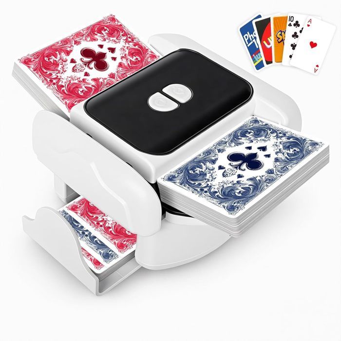 Mélangeur Cartes Voyage Compact Mélangeur Cartes Automatique YWLRONG - 1-2 Jeux - Rechargeable USB-C - Pour Poker, UNO, Blackjack Mélangeur 2 Jeux De Cartes Mélangeur Cartes Voyage Compact Mélangeur Cartes Automatique YWLRONG - 1-2 Jeux - Rechargeable USB-C - Pour Poker, UNO, Blackjack Mélangeur 2 Jeux De Cartes