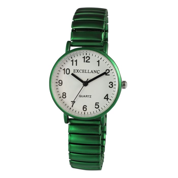 Montre femme - EXCELLANC - Excellanc - Vert métal - Boîtier 30 mm - Bracelet extensible métal