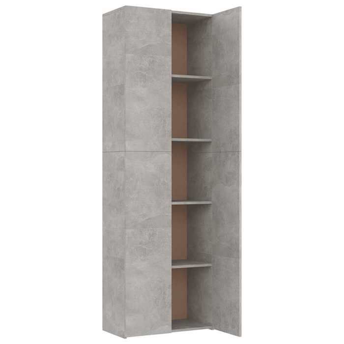 Remise 2026®Armoire à dossier Gris - Armoire de bureau Multi-Rangement - gris béton - 60x32x190cm - Bois dingénierie 797 7813433