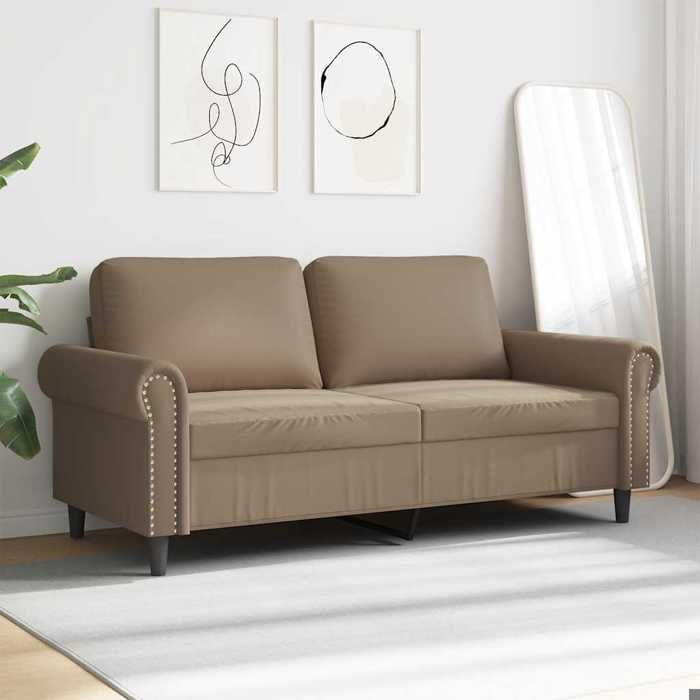 CANAPÉ FIXE - SHIELDPRO® - Canapé Charge maximal: 180 kg - 2 PLACES - Cappuccino 140 cm Similicuir 899038