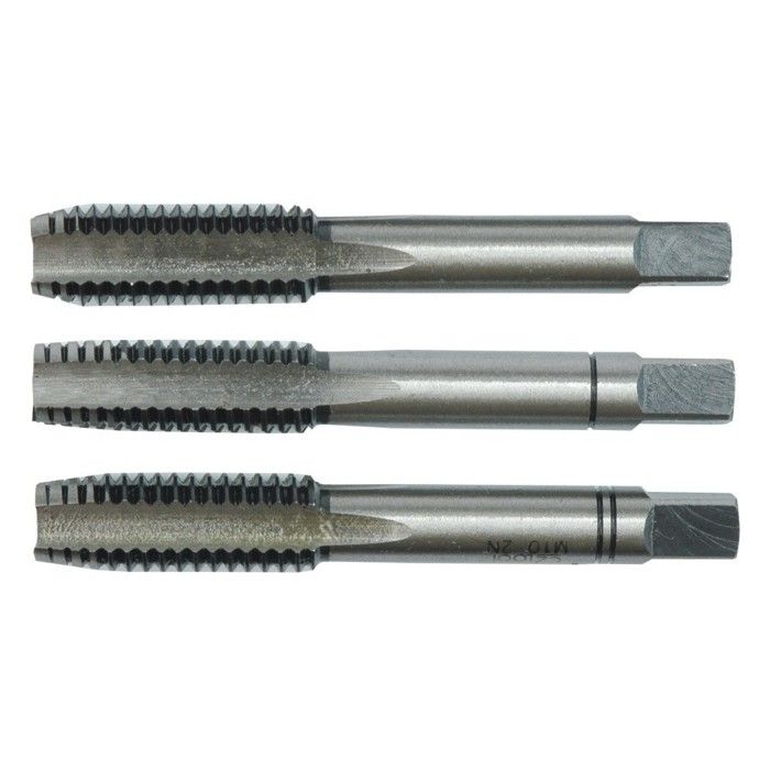 Tarauds à main - TOYA - 24370 - M10 - Lot de 3 (pré-dénudage-finition) - Acier 15 mm