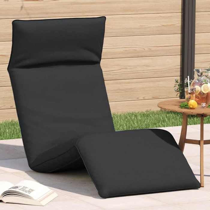 (Noir)Fauteuil long de soleil - Chaise longue pliante noir 175x54x85 cm tissu oxford - Chaise dextérieur dts482040