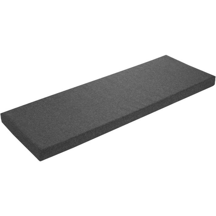sleepling Coussin de Banc 110x50 cm gris foncé Coussin dAssise Extérieur/Intérieur Housse Lavable Antidérapant Fabriqué en UE