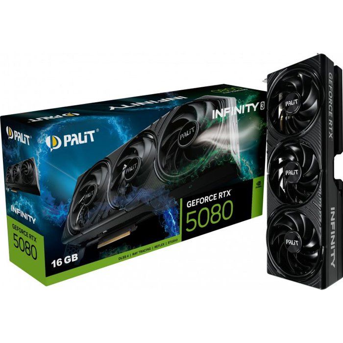 Palit GeForce RTX 5080 INFINITY 3 16GB GDDR7 Reflex 2 RTX AI DLSS4 - vue 2